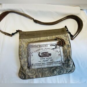 Myra Chateau Margaux Recycled Military Crossbody Bag Canvas